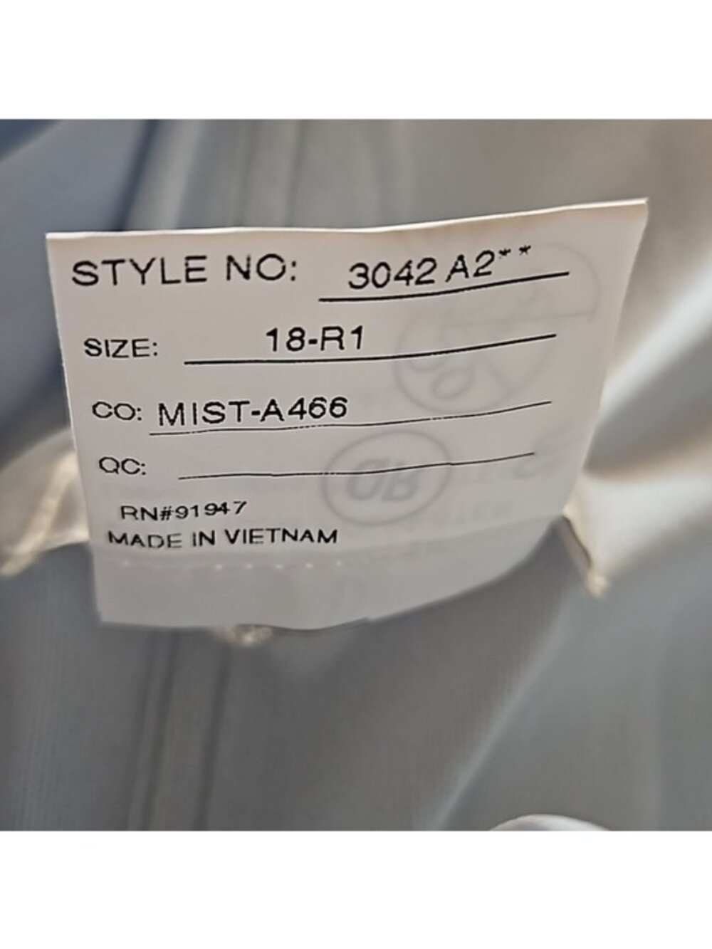 Dessy Collection Bow Shoulder Chiffon Maxi Dress Size 18 New Mist Blue Women's - Picture 11 of 11